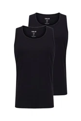!Solid Tanktop SDCasal 2er-Pack Schwarz/Dunkelblau/Blau