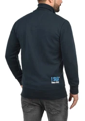 !Solid BennTrack Herren Sweatjacke Cardigan Ohne Kapuze Mit Reißverschluss Stehkragen Dunkelblau/Blau