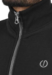 !Solid BennTrack Herren Sweatjacke Cardigan Ohne Kapuze Mit Reißverschluss Stehkragen Black