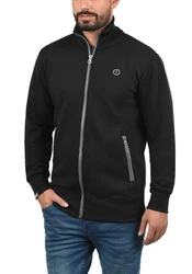 !Solid BennTrack Herren Sweatjacke Cardigan Ohne Kapuze Mit Reißverschluss Stehkragen Black