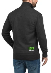 !Solid BennTrack Herren Sweatjacke Cardigan Ohne Kapuze Mit Reißverschluss Stehkragen Dunkelgrau/Grau/Grün/Dunkelgrün
