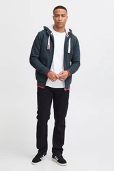 !Solid Sweatjacke SDBenjaminZip Dunkelblau/Rot