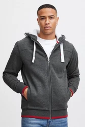 !Solid Sweatjacke SDBenjaminZip Dunkelgrau/Hellgrau/Grau/Rot
