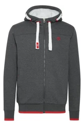 !Solid Sweatjacke SDBenjaminZip Dunkelgrau/Hellgrau/Grau/Rot