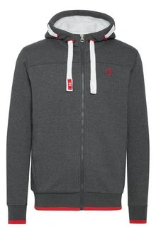 !Solid Sweatjacke SDBenjaminZip Dunkelgrau/Hellgrau/Grau/Rot