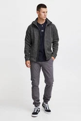 Indicode Fleecejacke IDChillingworth Dunkelgrau/Hellgrau/Grün/Grau/Khaki