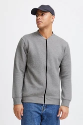 Indicode Sweatjacke IDBronte mit Reißverschluss Hellgrau/Grau/Dunkelgrau