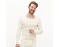 LIVING CRAFTS Kurzarmshirt JOHAN GOTS zertifiziert Weiß/Creme/Khaki