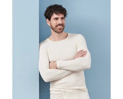 LIVING CRAFTS Kurzarmshirt JOHAN GOTS zertifiziert Weiß/Creme/Khaki