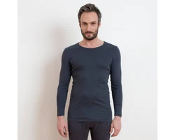 LIVING CRAFTS Kurzarmshirt JOHAN GOTS zertifiziert Dunkelblau/Dunkelgrau/Grau/Schwarz/Blau