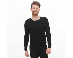 LIVING CRAFTS Kurzarmshirt JOHAN GOTS zertifiziert Schwarz/Lila/Dunkelblau