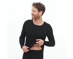 LIVING CRAFTS Kurzarmshirt JOHAN GOTS zertifiziert Schwarz/Lila/Dunkelblau