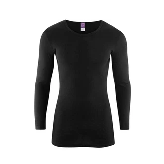 LIVING CRAFTS Kurzarmshirt JOHAN GOTS zertifiziert Schwarz/Lila/Dunkelblau