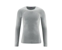 LIVING CRAFTS Kurzarmshirt JOHAN GOTS zertifiziert Grau/Hellgrau