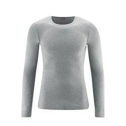 LIVING CRAFTS Kurzarmshirt JOHAN GOTS zertifiziert Grau/Hellgrau