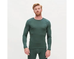 LIVING CRAFTS Langarmshirt LIAM Grün/Dunkelgrün