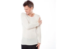 LIVING CRAFTS Langarmshirt HARVEY Weiß/Creme/Grau