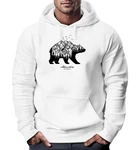 Neverless Hoodie Abenteuer Berge Wald Bear Mountains Adventure Braun