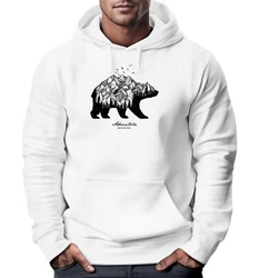 Neverless Hoodie Abenteuer Berge Wald Bear Mountains Adventure Braun