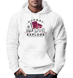 Hoodie Hoodie Herren Norway Explore norwegische Flagge Norwegen