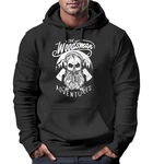 Neverless Hoodie Herren Kapuzen-Pullover Lumberjack Hipster Schwarz/Rosa/Weiß