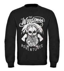 Neverless Sweatshirt Herren Lumberjack Woodsman Hipster Bart Skull Totenkopf Blau/Beige/Schwarz/Rosa/Lila