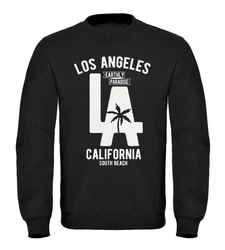 Neverless Sweatshirt Herren Los Angeles California LA Palme Rundhals-Pullover Grün/Rot/Gold/Schwarz/Blau
