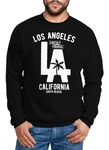 Neverless Sweatshirt Herren Los Angeles California LA Palme Rundhals-Pullover Grün/Rot/Gold/Schwarz/Blau