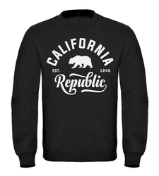 Neverless Sweatshirt California Republic Herren Pullover Schwarz/Braun/Rot/Beige