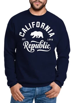 Neverless Sweatshirt California Republic Herren Pullover