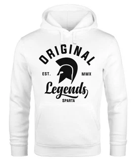 Neverless Hoodie Original Legends Gladiator Sparta Kapuzen-Pullover Streetwear Creme/Dunkelgrün/Weiß/Grau Neverless Hoodie Original Legends Gladiator Sparta Kapuzen-Pullover Streetwear Creme/Dunkelgrün/Weiß/Grau