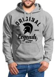 Neverless Hoodie Original Legends Gladiator Sparta Kapuzen-Pullover Streetwear Grau/Dunkelgrau/Hellgrau