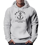 Neverless Hoodie Herren Anker Motiv Nautical Kapuzen-Pullover Grau/Khaki/Dunkelblau/Dunkelgrau