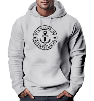 Neverless Hoodie Herren Anker Motiv Anchor Print Vintage Stil Grau/Hellgrau/Dunkelblau/Dunkelgrau Neverless Hoodie Herren Anker Motiv Anchor Print Vintage Stil Grau/Hellgrau/Dunkelblau/Dunkelgrau