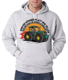 Kapuzenpullover Traktor Farmer Herren Hoodie Pullover mit lustigem Landwirt Frontprint