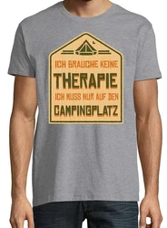 Youth Designz T-Shirt Ich Muss Auf Den Campingplatz Herren Shirt Grau/Orange/Beige/Dunkelgrau