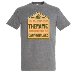T-Shirt Ich Muss Auf Den Campingplatz Herren Shirt mit lustigem Camping Frontprint