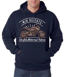 Kapuzenpullover Ich Geh Motorrad Fahren Herren Hoodie Pullover mit lustigem Streetbike Frontprint