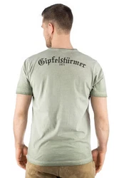 OS-Trachten Trachtenshirt Praiol Kurzarm T-Shirt Dunkelgrün/Khaki/Grün