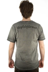 OS-Trachten Trachtenshirt Praiol Kurzarm T-Shirt Dunkelgrün/Braun/Grau