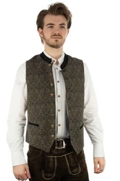 Trachtenweste Sacam Gilet Weste mit Stehkragen und Kragenriegel