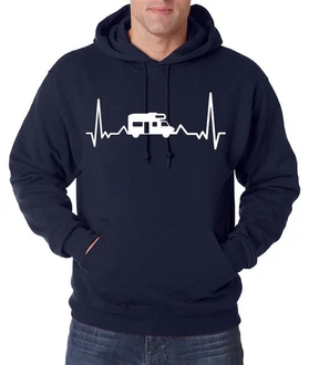 Youth Designz Kapuzenpullover Camping Herzschlag Hoodie Dunkelblau/Blau/Rot Youth Designz Kapuzenpullover Camping Herzschlag Hoodie Dunkelblau/Blau/Rot