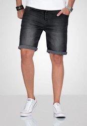 Alessandro Salvarini Shorts ASDomerikoo mit Knopfverschluss Dunkelgrau/Schwarz/Grau/Dunkelblau/Hellgrau/Blau
