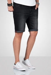 Alessandro Salvarini Shorts ASDomerikoo mit Knopfverschluss Schwarz/Dunkelblau/Dunkelgrau