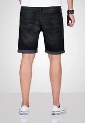 Alessandro Salvarini Shorts ASDomerikoo mit Knopfverschluss Schwarz/Dunkelblau/Dunkelgrau