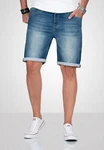 Alessandro Salvarini Shorts ASDomerikoo mit Knopfverschluss Hellblau/Blau