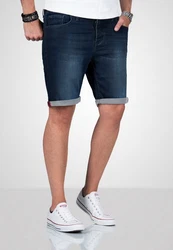 Alessandro Salvarini Shorts ASDomerikoo mit Knopfverschluss Blau/Dunkelblau/Hellblau