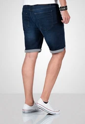 Alessandro Salvarini Shorts ASDomerikoo mit Knopfverschluss Blau/Dunkelblau/Hellblau