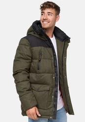 Indicode Winterjacke Krem Dunkelgrün/Grün