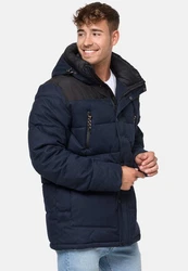 Indicode Winterjacke Krem Dunkelblau/Hellblau